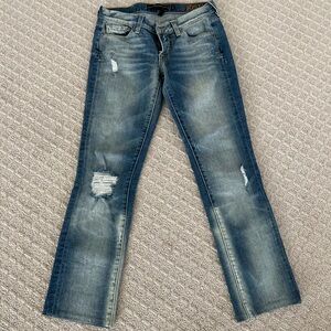 Lucky Brand Blue Distressed Boot Cut Jeans